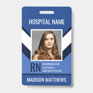 Personalized Medical Employee Photo ID Badge