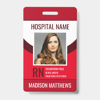 Personalized Medical Employee Photo ID Badge