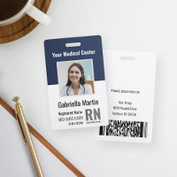 Personalized Medical Employee Photo ID