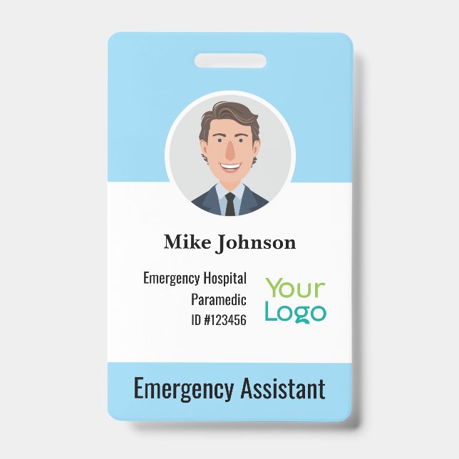 Personalized Medical Employee Photo ID Badge (Front)