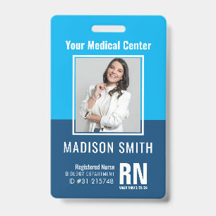 Personalized Medical Employee Photo ID Badge
