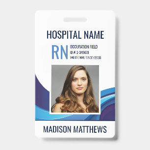 Personalized Medical Employee Photo ID Badge