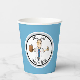 Personalized Medical Graduation Paper Cups for Him