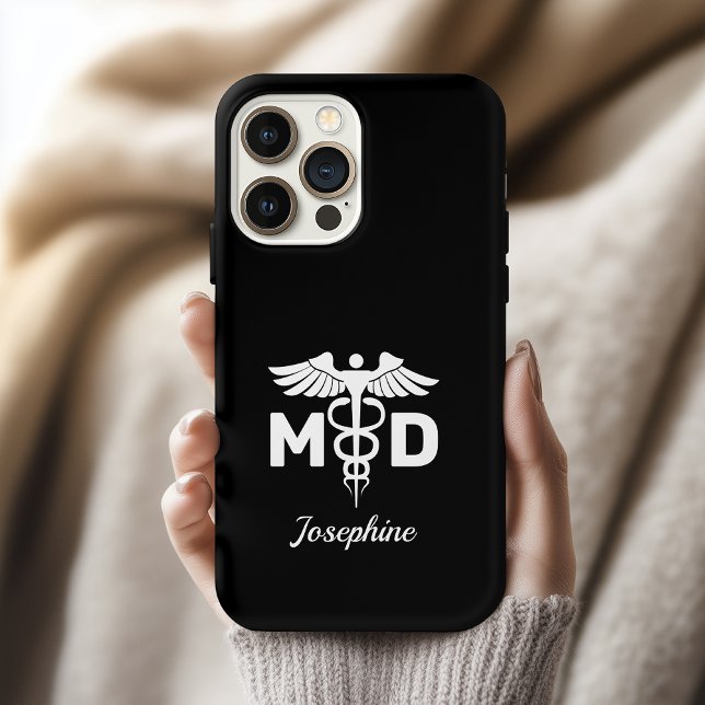 Personalized Medical MD Phone Case, Doctor Gift iPhone Case (custom doctor name case, md graduation phone case gift, custom medical school graduation gift)
