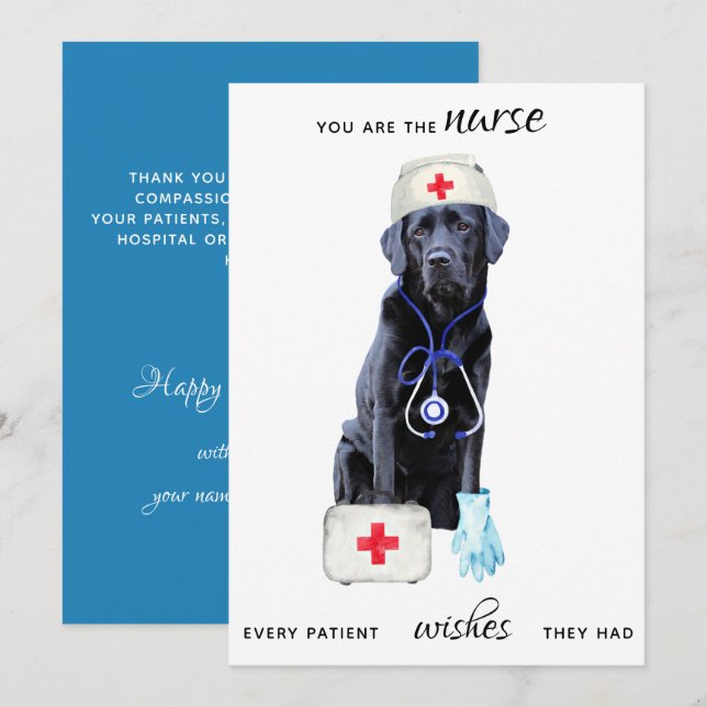 Personalized Medical Nursing Cute Nurse Week Holiday Card (Front/Back)