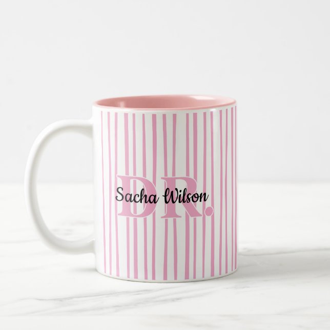 Personalized Medical Professional Gift Two-Tone Coffee Mug (Left)