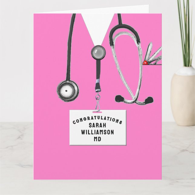 Personalized Medical School Graduation Card (Front)