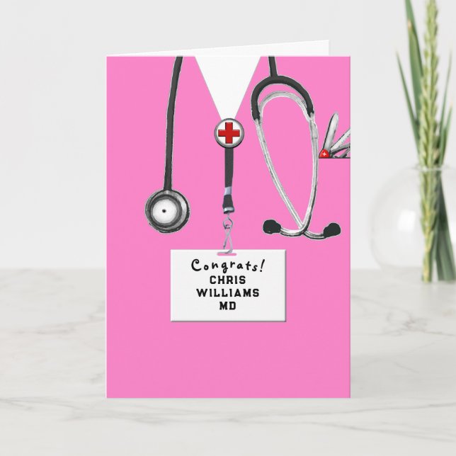 Personalized Medical School Graduation Card (Front)