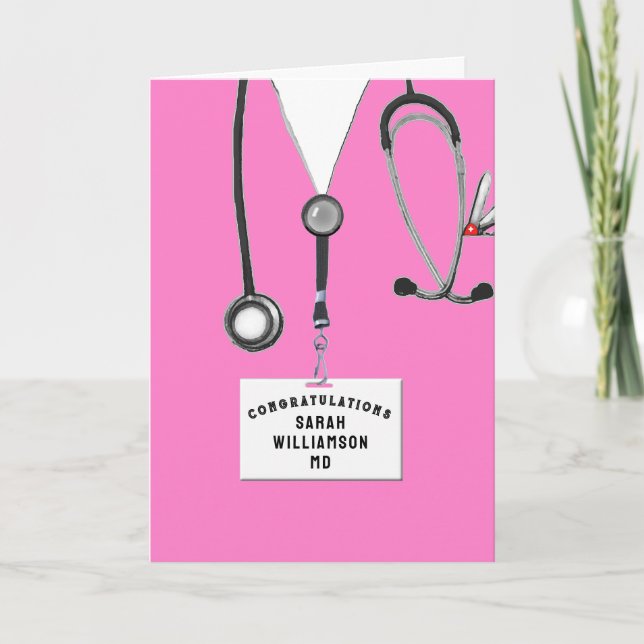 Personalized Medical School Graduation Card (Front)