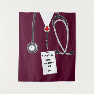Personalized Medical School Graduation Congrats Tapestry