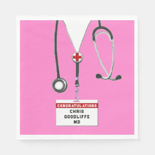 Personalized Medical School Graduation Party Napki Napkin