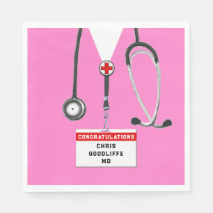 Personalized Medical School Graduation Party Napki Napkin