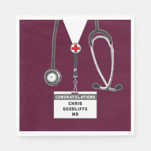 Personalized Medical School Graduation Party Napkin