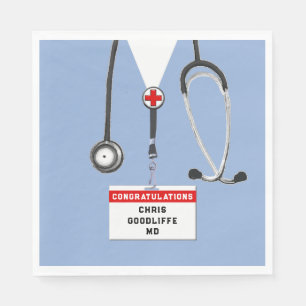 Personalized Medical School Graduation Party Napkin