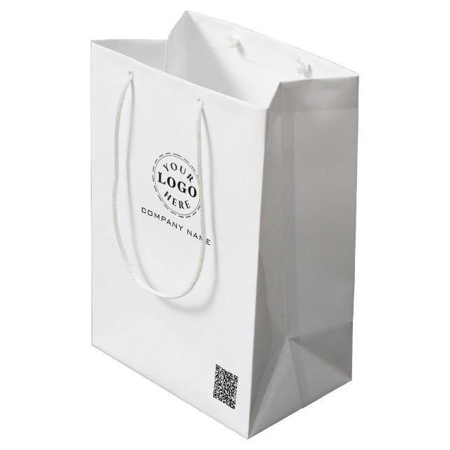 Personalized Medium Gift Bag for Branding (Back Angled)