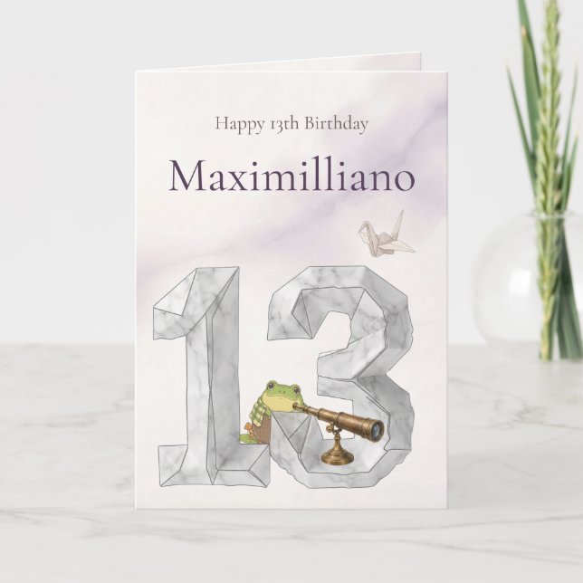 Personalized Meet Zochi 13th Birthday  Card (Front)