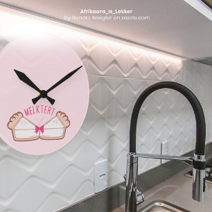 Personalized MELKTERT Afrikaanse Boeremeisie Round Clock