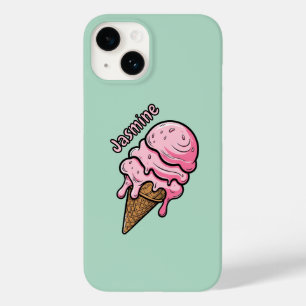 Personalized Melting Ice Cream Cone Case-Mate iPhone 14 Case