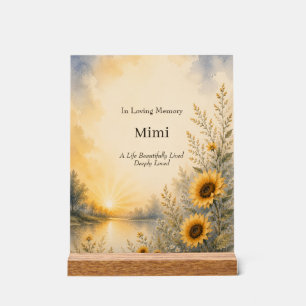 Personalized Memorial Acrylic Plaque Celebration Sign
