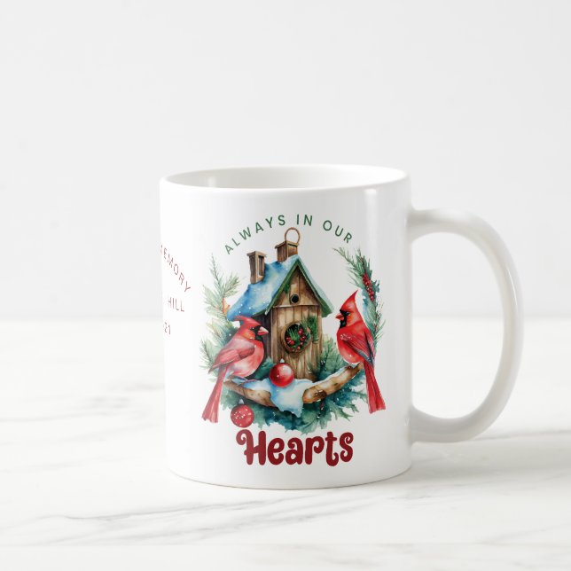 Personalized Memorial Always In Our Hearts Coffee Mug (Right)