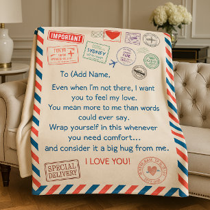 Personalized Memorial Blanket Gift - Airmail gift