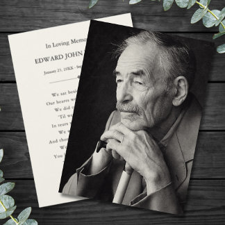 Personalized Memorial Card Custom Photo Sympathy