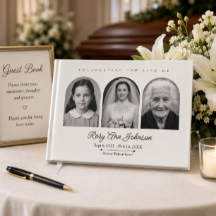 Personalized Memorial Funeral Photo Guest Book