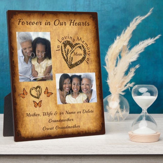 Personalized Memorial Gifts for Loss of Mother Plaque (Side)