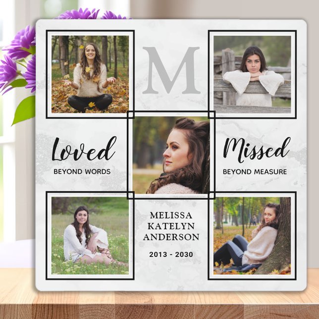 Personalized Memorial Keepsake Unique Photo Collag Plaque (Creator Uploaded)
