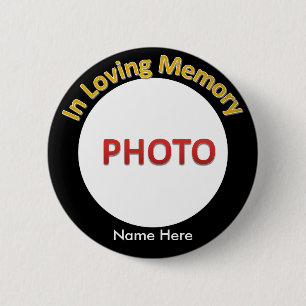 Personalized Memorial Photo 2 Inch Round Button