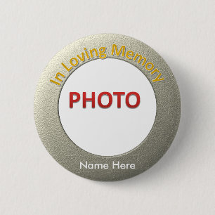 Personalized Memorial Photo 2 Inch Round Button