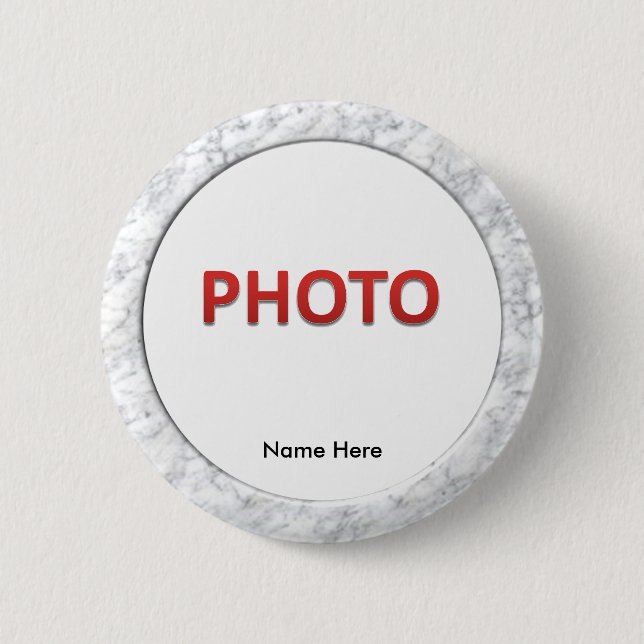 Personalized Memorial Photo 2 Inch Round Button (Front)