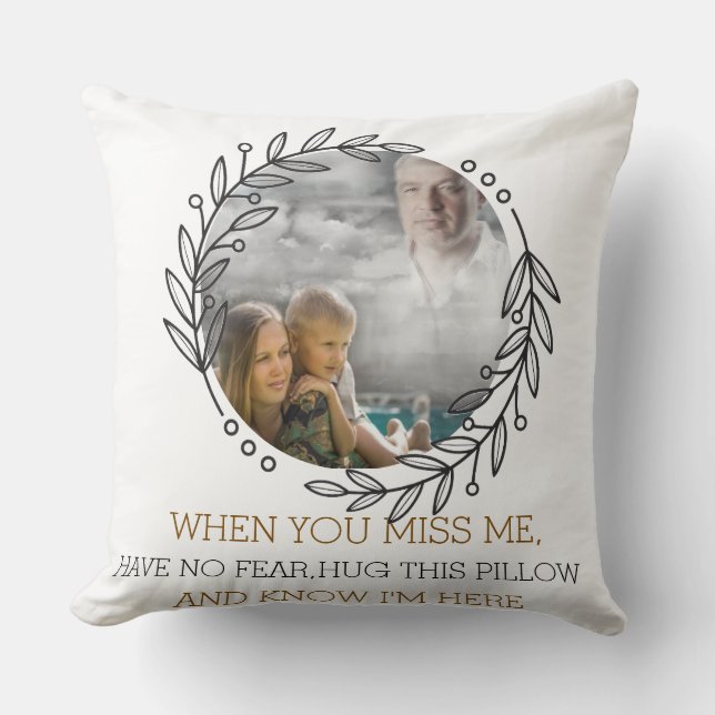 Personalized Memorial Pillow – Hug This Pillow (Front)