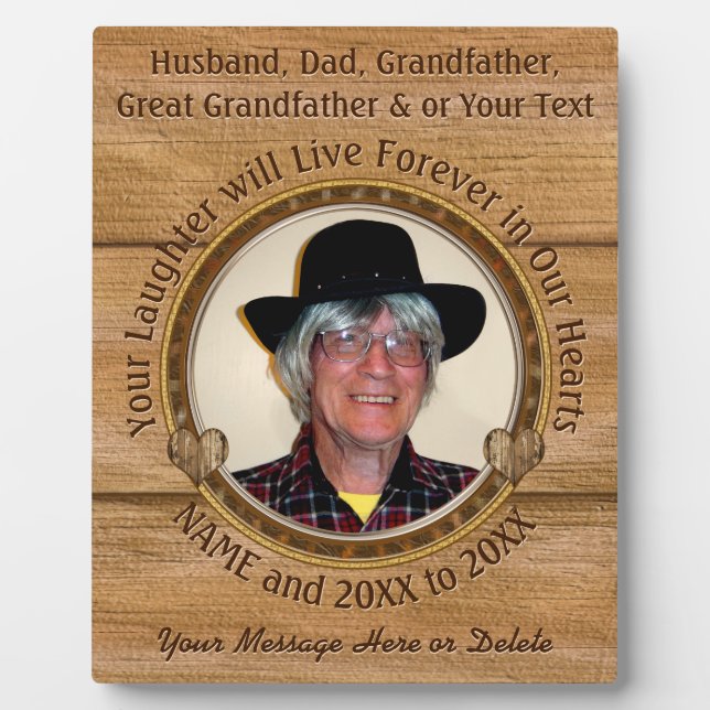 Personalized Memorial Plaques with Pictures (Devant)