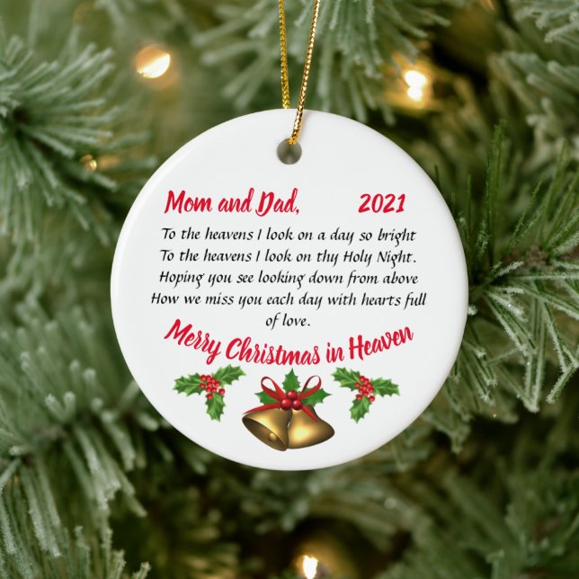 Personalized Memorial Poem Ornament  (Tree)