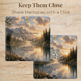 Personalized Memorial QR Code Ornament