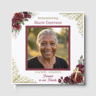 Personalized Memorial Remembering | Photo Guest Book