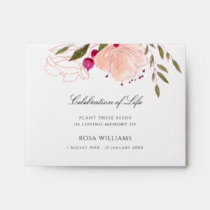Personalized Memorial Seed Packets for Funerals  Envelope