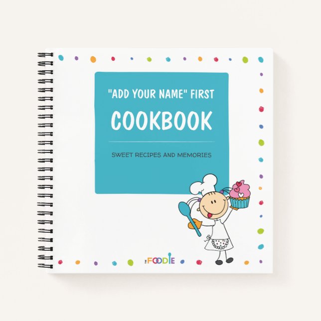 Personalized Memory Cookbook for Kids Notebook (Front)