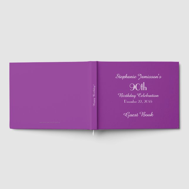Personalized Memory/Guest Book 90th Birthday Party (Full)