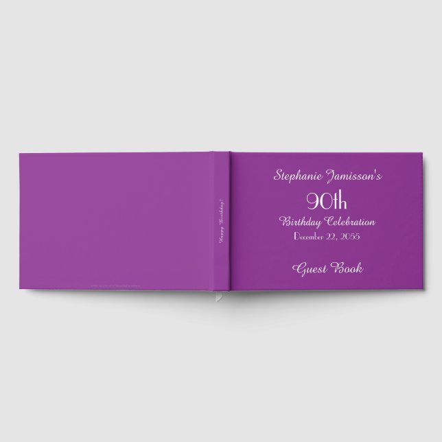 Personalized Memory/Guest Book 90th Birthday Party (Full)