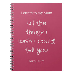 Personalized Memory Journal Letters to my Mom