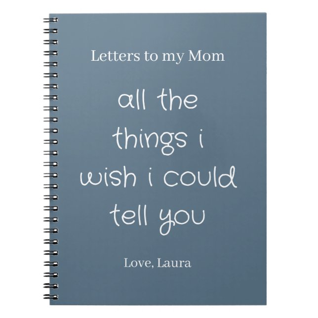 Personalized Memory Journal Letters to my Mom (Front)