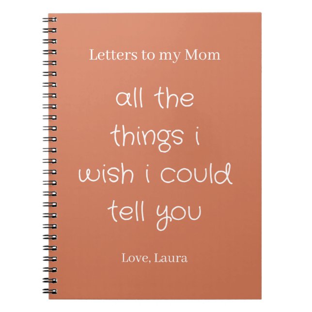 Personalized Memory Journal Letters to my Mom (Front)
