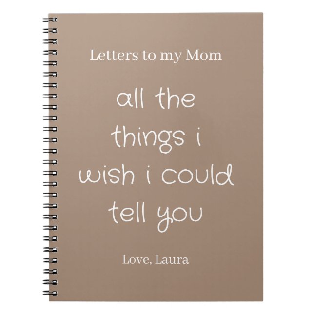 Personalized Memory Journal Letters to my Mom (Front)