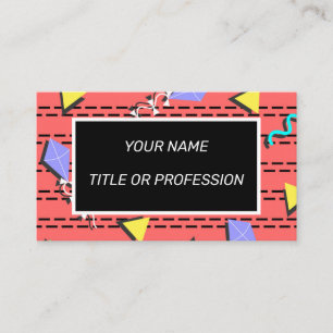 personalized memphis styled business card