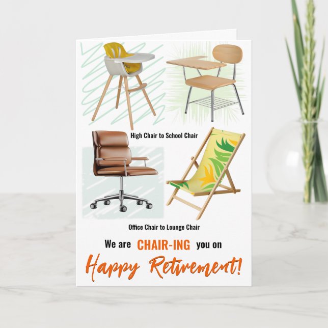 Personalized Men and Women's Funny Retirement Card (Front)