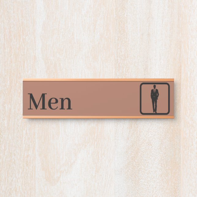 Personalized Men Restroom Signs (Front)