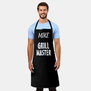 Personalized mens dad Grill Master BBQ apron