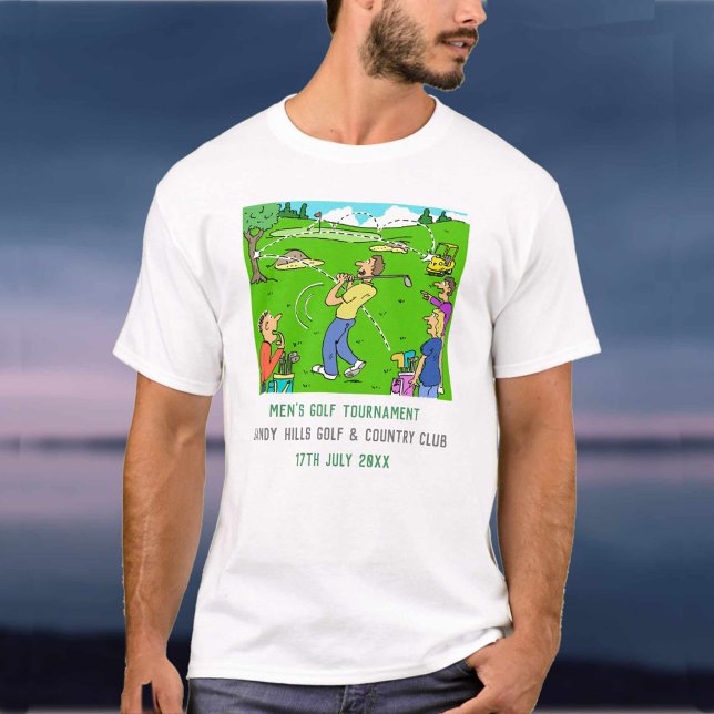 Personalized Men's Golf Tournament T-Shirt (Creator Uploaded)